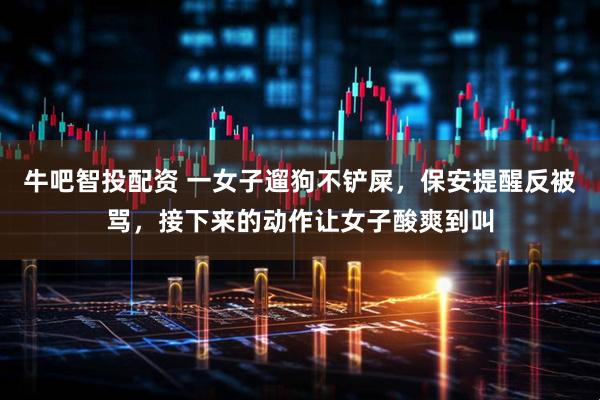 牛吧智投配资 一女子遛狗不铲屎，保安提醒反被骂，接下来的动作让女子酸爽到叫